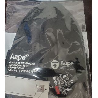 アベイシングエイプ(A BATHING APE)のAAPE ニット帽　黒(ニット帽/ビーニー)