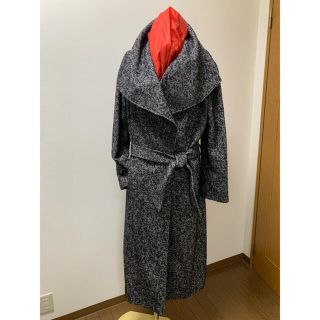 マックスマーラ(Max Mara)の超美品　イタリア製　ツイードロングコート　(ロングコート)