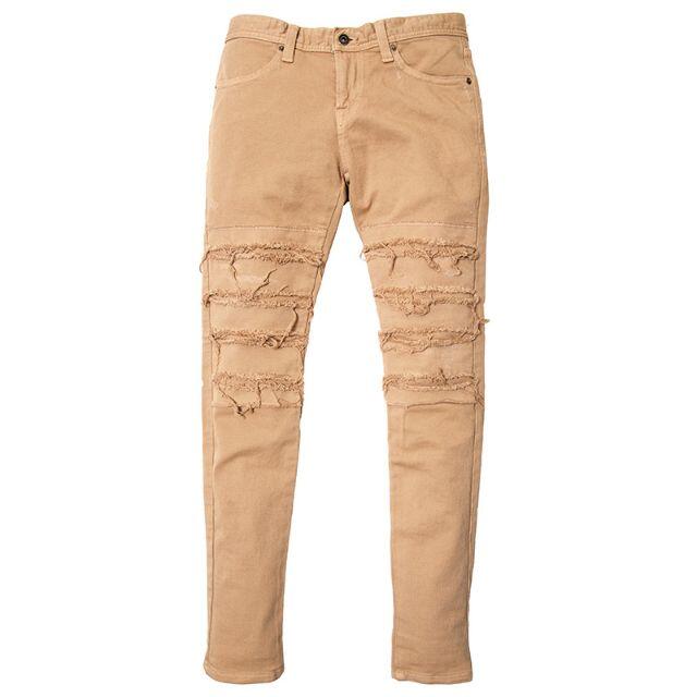 Bagarch BEIGE DAMAGE SKINNY PANTS