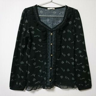 アクシーズファム(axes femme)のaxes femme アクシーズファム 長袖 トップス 薔薇 バラ 黒 ブラック(Tシャツ(長袖/七分))