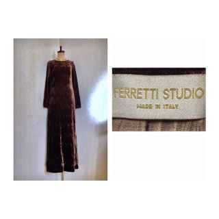 マルタンマルジェラ(Maison Martin Margiela)の90s ALBERTA FERRETTI Velvet Setup ワンピース(ロングワンピース/マキシワンピース)