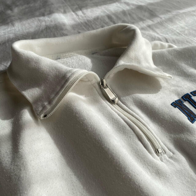 NIKE - 入手困難‼︎ NIKE 90s ロゴ刺繍 ハーフジップ 白 スウェット