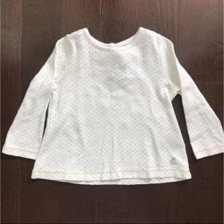 プチバトー(PETIT BATEAU)のプチバトー　ドット柄シャツ(シャツ/カットソー)