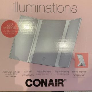 コストコ(コストコ)のCONAIR コンエアー イルミネーション ミラー 鏡 LEDライト付(卓上ミラー)