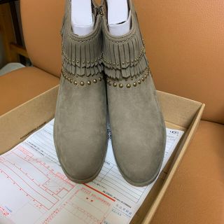 アグ(UGG)のUGGショートブーツ レザーブーツ  ブラウン(ブーツ)