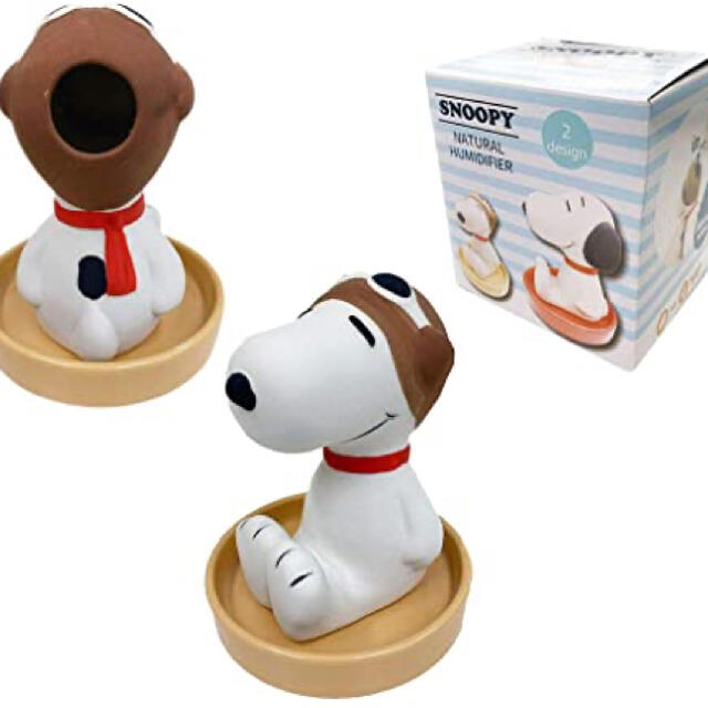 SNOOPY(スヌーピー)の新品未開封 スヌーピー フライイングエース 天然陶器加湿器 スマホ/家電/カメラの生活家電(加湿器/除湿機)の商品写真