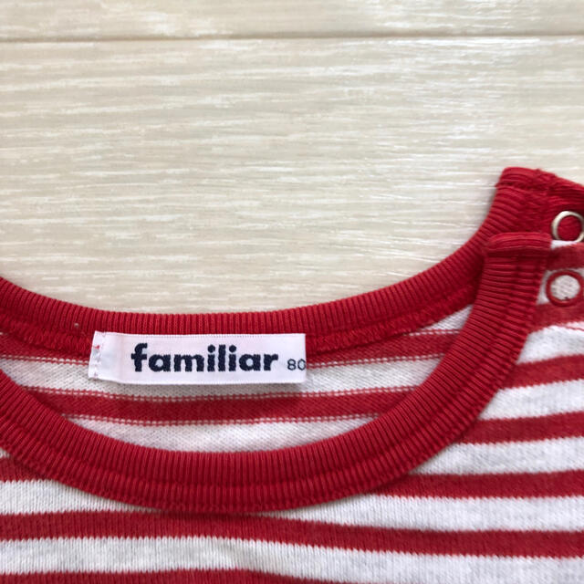 familiar(ファミリア)のファミリア　80センチ　長袖ロンT キッズ/ベビー/マタニティのベビー服(~85cm)(Ｔシャツ)の商品写真