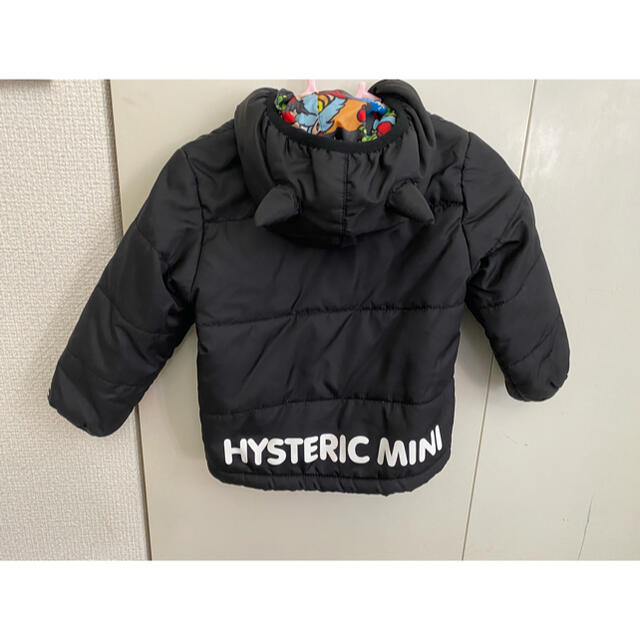 HYSTERIC MINI(ヒステリックミニ)のヒスミニ❤️美品❤️耳付きダウン❤️リバーシブル❤️ キッズ/ベビー/マタニティのベビー服(~85cm)(ジャケット/コート)の商品写真