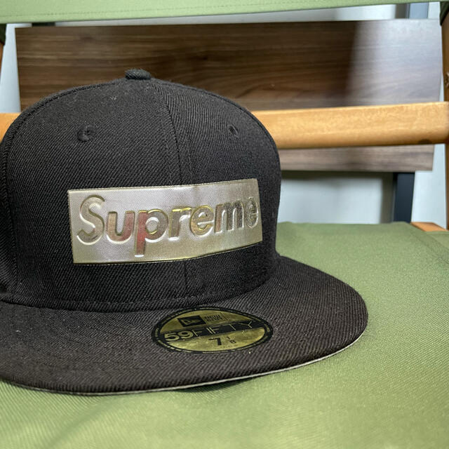 超貴重　supreme metallic boxlogo cap