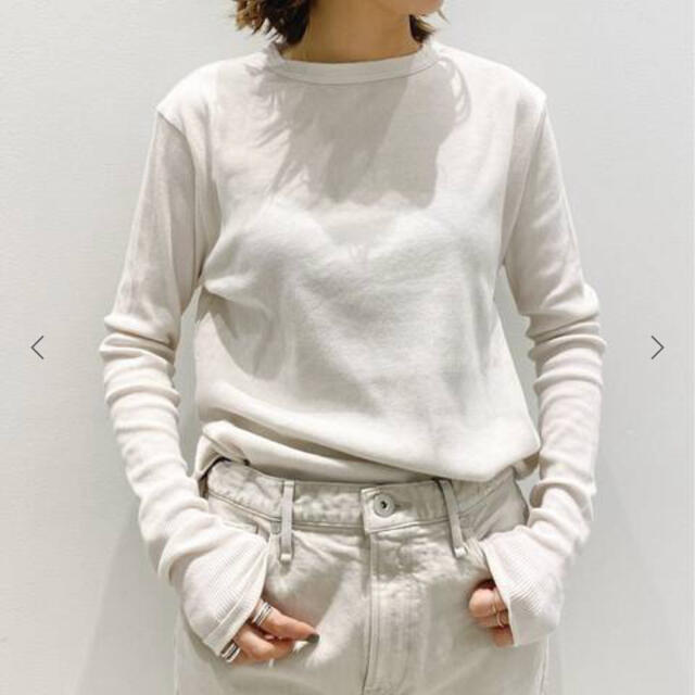 L'Appartement DEUXIEME CLASSE(アパルトモンドゥーズィエムクラス)のL'Appartement Rib L/S T-sh ナチュラル レディースのトップス(カットソー(半袖/袖なし))の商品写真