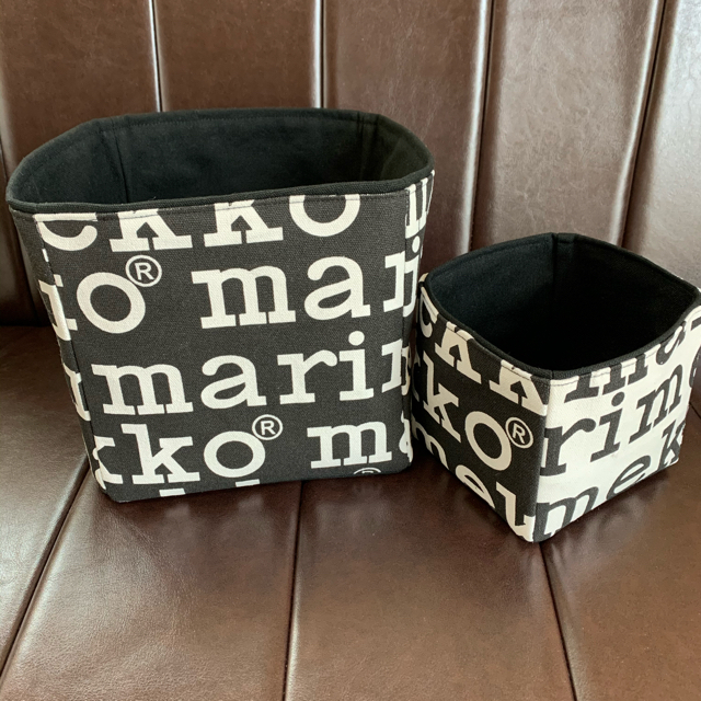 marimekko(マリメッコ)の布バスケット　ハンドメイド　マリメッコ ハンドメイドの生活雑貨(雑貨)の商品写真