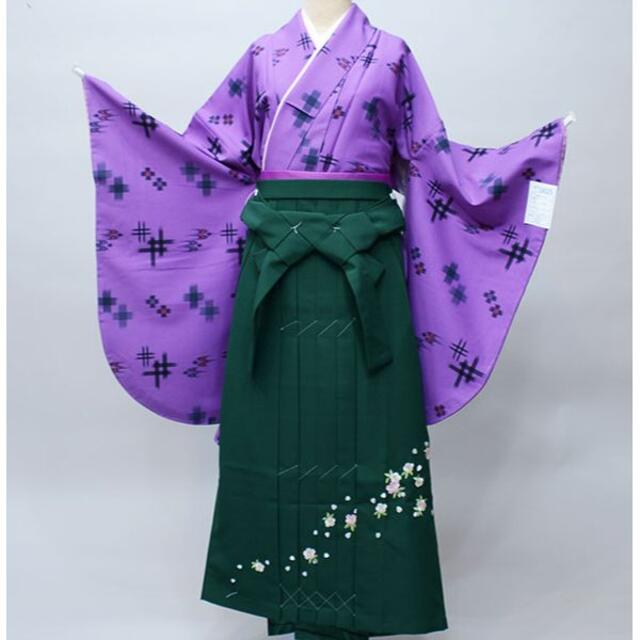 袴フルセット ジュニア用 135～150cm 袴変更可 卒業式 NO34025 キッズ/ベビー/マタニティのキッズ服女の子用(90cm~)(和服/着物)の商品写真