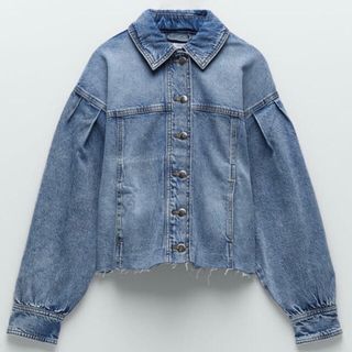 ZARA - 新品☆ZARA ザラ クロップド丈デニム ジャケット Gジャン ZARA - 新品☆ZARA ザラ クロップド丈デニム ジャケット Gジャン