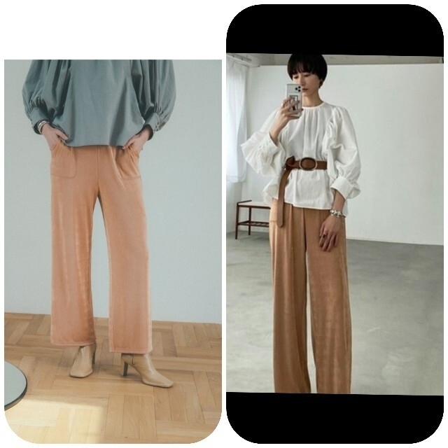 CLANE(クラネ)の未使用訳あり CLANE BRIGHT JERSEY PANTS オレンジ 1 レディースのパンツ(カジュアルパンツ)の商品写真