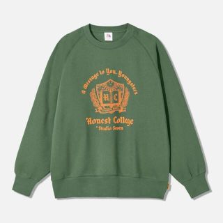 GU studiosevenトレーナー ビッグスウェットシャツ 緑