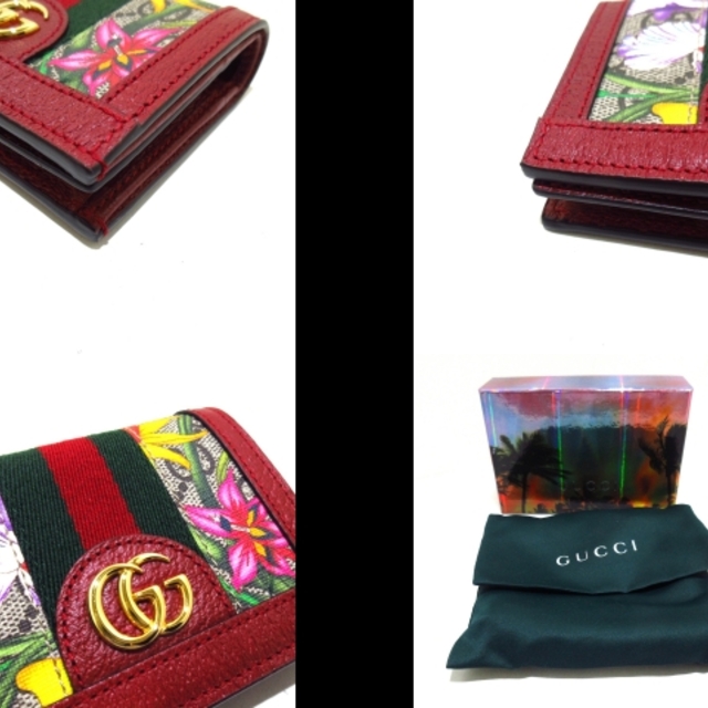 Gucci(グッチ)のグッチ 2つ折り財布美品  523155 花柄 レディースのファッション小物(財布)の商品写真