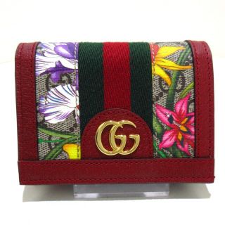 グッチ(Gucci)のグッチ 2つ折り財布美品  523155 花柄(財布)