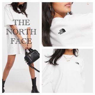 ザノースフェイス(THE NORTH FACE)の限定コラボ　The North Face 可愛いロゴ入り　Tシャツ　ワンピース★(ミニワンピース)