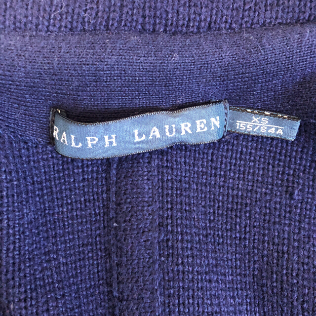Ralph Lauren(ラルフローレン)のRALPH LAUREN ラルフローレン紺綿ダブルピーコートレディースXSサイズ レディースのジャケット/アウター(ピーコート)の商品写真