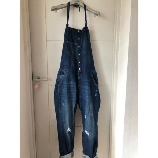 ザラ(ZARA)のZARA ホルターネックデニム　USA  M(サロペット/オーバーオール)