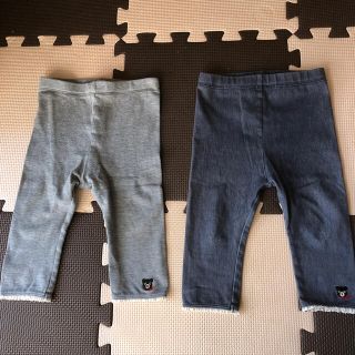 ダブルビー(DOUBLE.B)のDOUBLE B ダブルビー裾レースレギンス風９分丈パンツ(80cm)ミキハウス(パンツ)