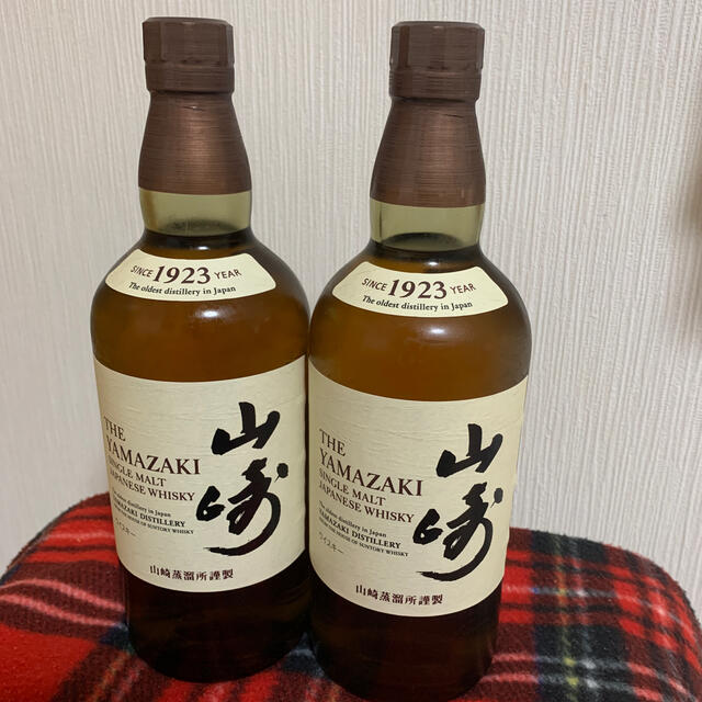 サントリー(サントリー)の山崎シングルモルト 2本セット 食品/飲料/酒の酒(ウイスキー)の商品写真