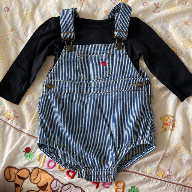 POLO RALPH LAUREN(ポロラルフローレン)のポロベビー　サロペットセット キッズ/ベビー/マタニティのベビー服(~85cm)(ロンパース)の商品写真