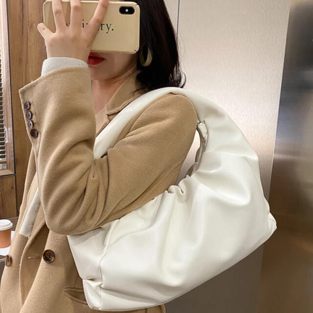 ZARA(ザラ)の限定セール⭐︎牛革レザーバッグ餃子プリーツバッグ レディースのバッグ(ハンドバッグ)の商品写真