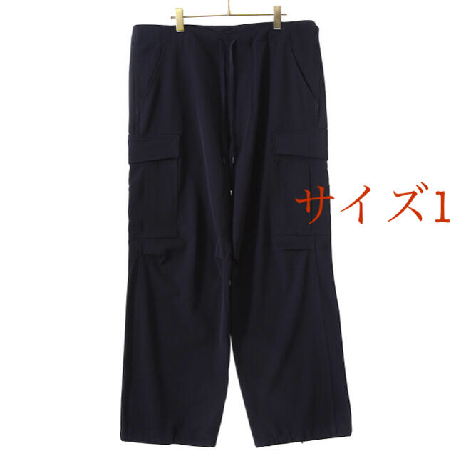 comoli 21ss ウールギャバ6Pパンツ ネイビー  サイズ1