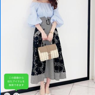 美品　レースミックストレンチスカート　値段交渉有り　Noela ノエラ