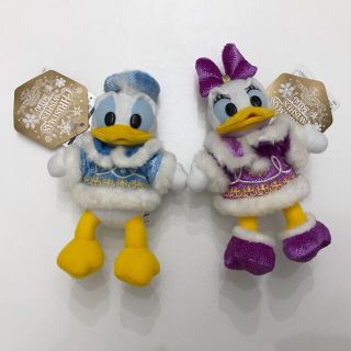 ディズニー(Disney)のディズニー ドナルド デイジー ぬいぐるみバッジ(キャラクターグッズ)