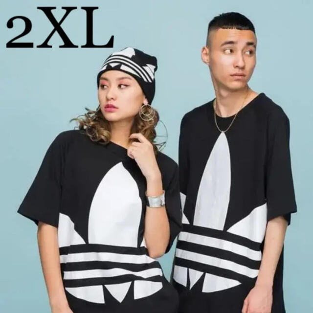 adidas(アディダス)のadidas originals Tシャツ 2XL ビッグロゴ 黒 XO メンズのトップス(Tシャツ/カットソー(半袖/袖なし))の商品写真