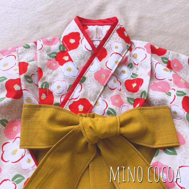 handmade baby HAKAMA 80-90cm キッズ/ベビー/マタニティのベビー服(~85cm)(和服/着物)の商品写真