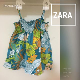 ザラ(ZARA)のZARA柄物カットソーキャミ104(Tシャツ/カットソー)