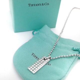 ティファニー(Tiffany & Co.)の希少 美品 ティファニー スタッズ スクエア ネックレス RR77(ネックレス)