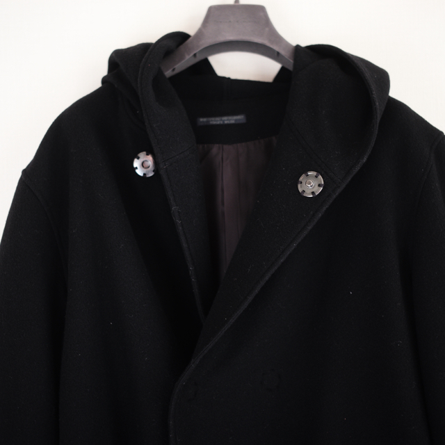 Yohji Yamamoto(ヨウジヤマモト)のREGULATION Yohji Yamamoto Hooded Coat メンズのジャケット/アウター(チェスターコート)の商品写真