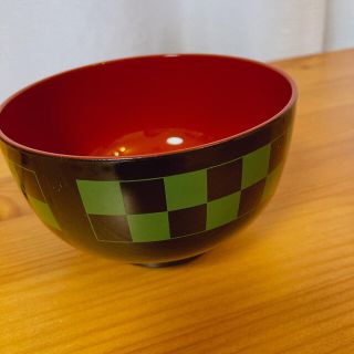 【新品未使用】鬼滅の刃　風　江戸市松　汁椀 丹治郎風茶碗(食器)