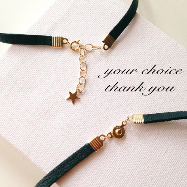 deerskin choker ハンドメイドのアクセサリー(ネックレス)の商品写真