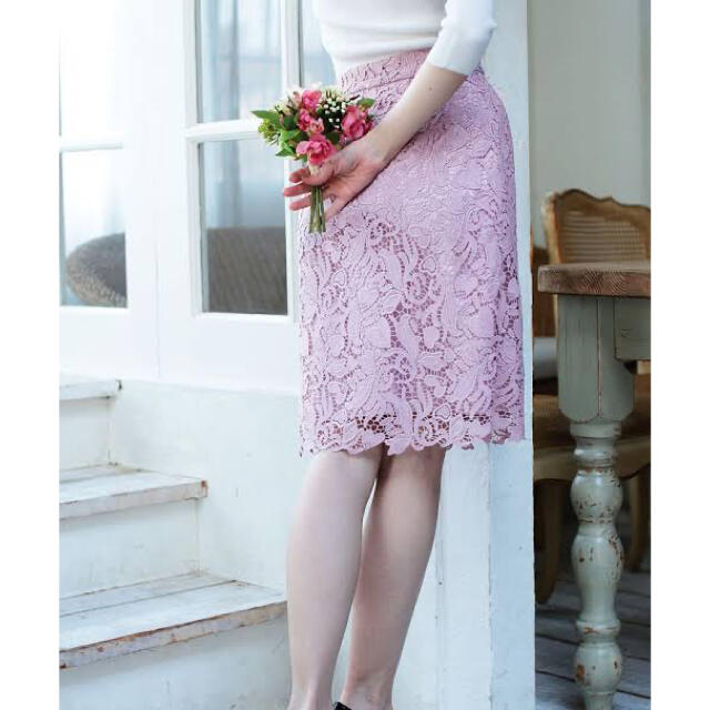 PROPORTION BODY DRESSING(プロポーションボディドレッシング)のプロポーションボディドレッシング リーフハートケミカルスカート　ピンク　イエロー レディースのスカート(ひざ丈スカート)の商品写真