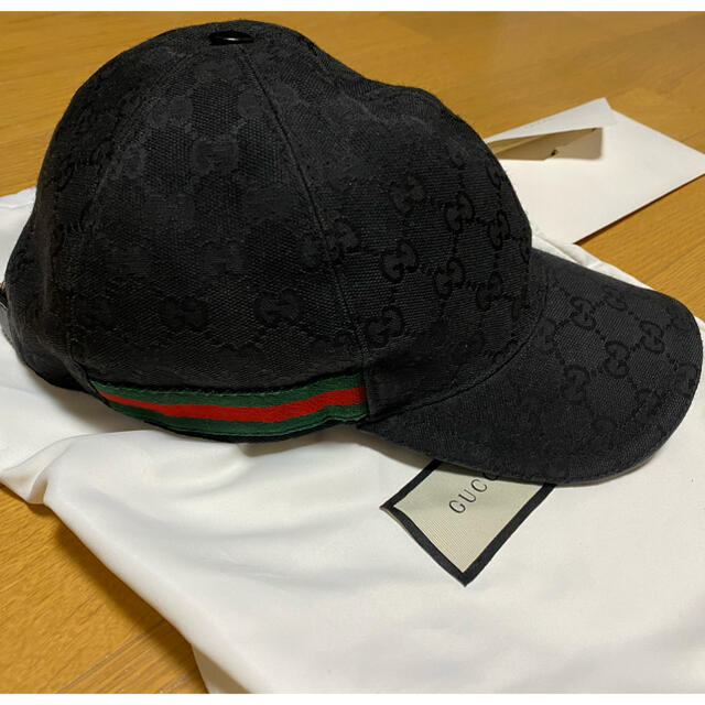 Gucci(グッチ)のGUCCI グッチ　キャップ　ブラック　XL メンズの帽子(キャップ)の商品写真