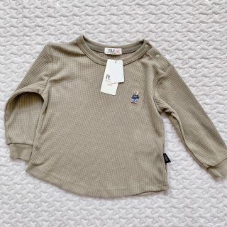 フタフタ(futafuta)のポロベア　ワッフル  ロンT カーキ　ブラウン　2枚セット　95cm(Tシャツ/カットソー)