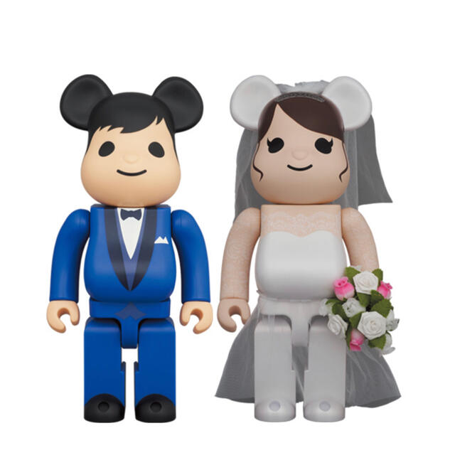 MEDICOM TOY(メディコムトイ)のBE@RBRICK グリーティング結婚 4 PLUS 100％&400% ハンドメイドのおもちゃ(フィギュア)の商品写真