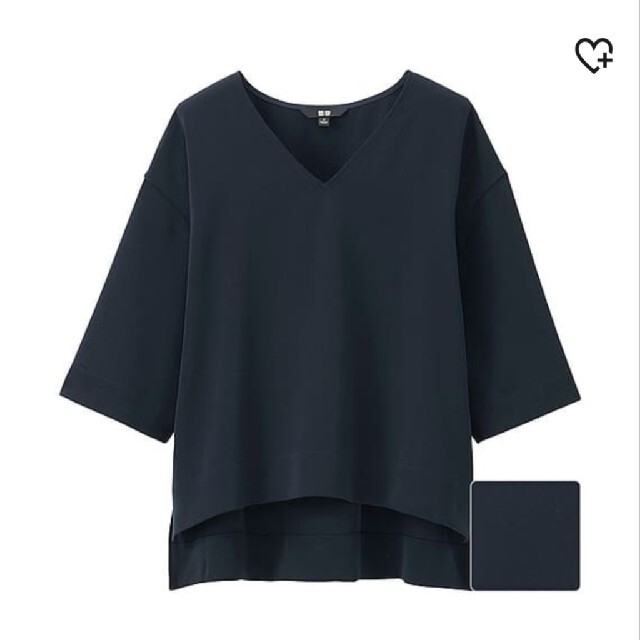 UNIQLO(ユニクロ)のユニクロ ドレープVネックブラウス レディースのトップス(シャツ/ブラウス(長袖/七分))の商品写真