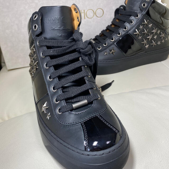 品揃え豊富で JIMMY choo☆新品未使用☆スニーカー☆メンズ☆黒☆本物
