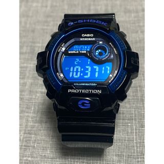 ジーショック(G-SHOCK)の【中古美品】CASIO G-SHOCK ブルー液晶 G-8900A-1JF(腕時計(デジタル))