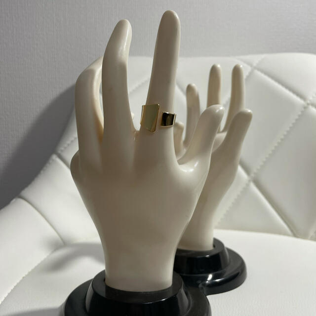 アシンメトリーオープンリング ゴールド メンズのアクセサリー(リング(指輪))の商品写真