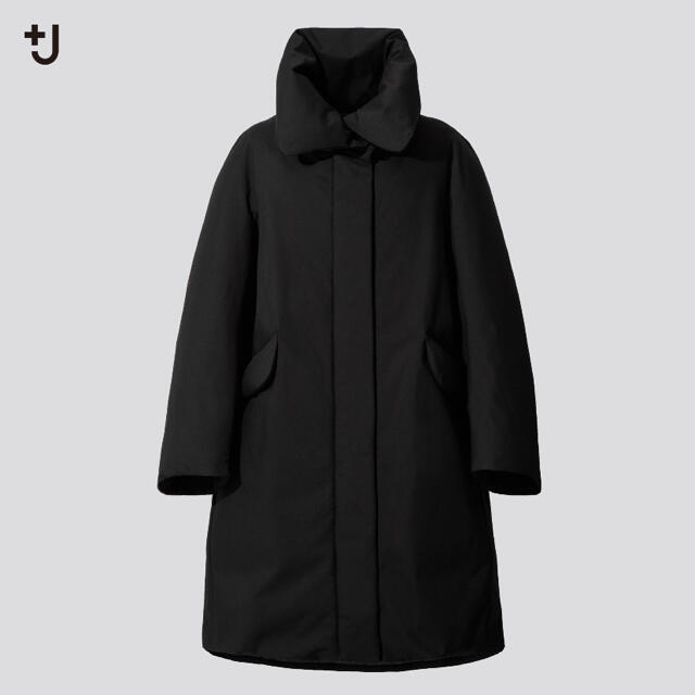 【新品・タグ付】ユニクロ+J ハイブリッドダウンコート Sサイズ　Blackジャケット/アウター