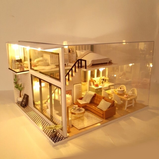 スウィート ホーム ミニチュア ドール ハウス ハンドメイドのおもちゃ(ミニチュア)の商品写真