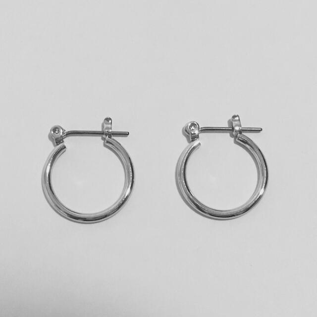 シルバーフープピアス 両耳ペア メンズのアクセサリー(ピアス(両耳用))の商品写真