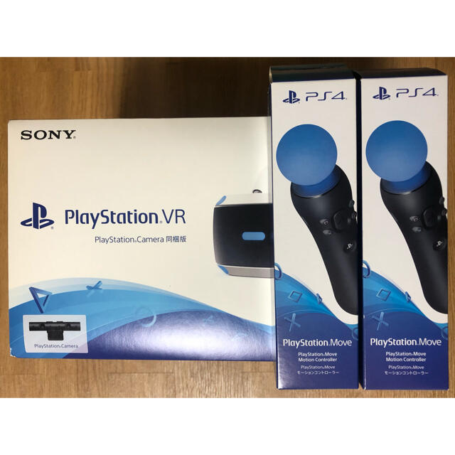 PSVRとモーションコントローラー2つ - 家庭用ゲーム本体 PSVRとモーションコントローラー2つ - 家庭用ゲーム本体